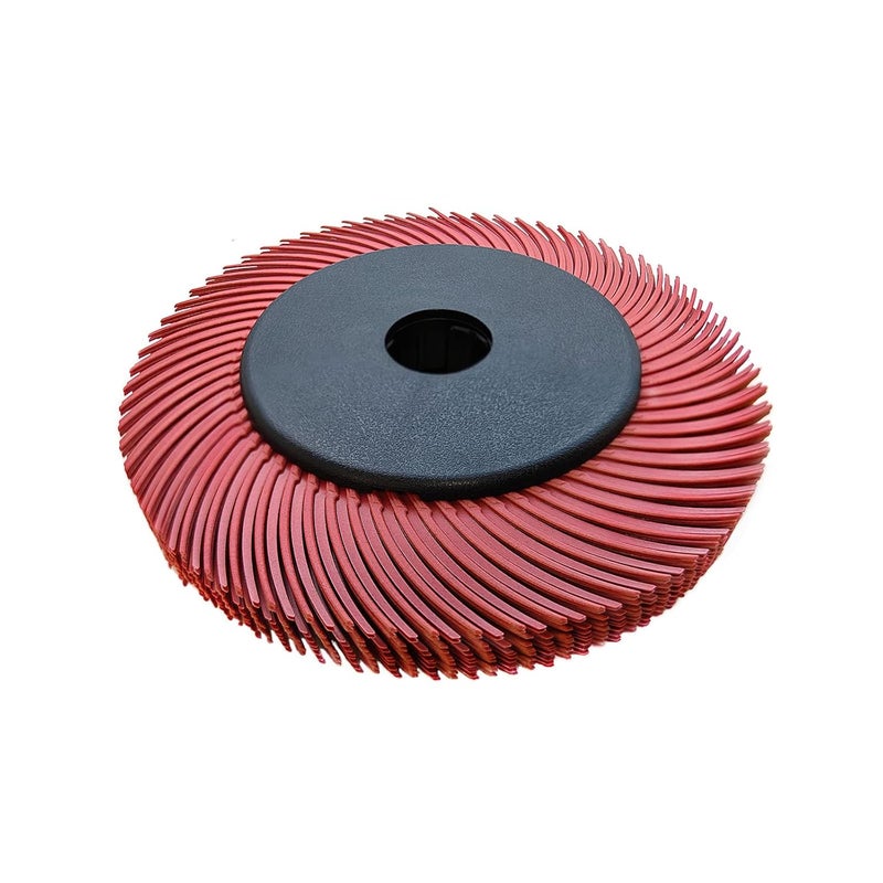 HIEMTE Radial Bristle Brush, 6 in x 1/2 in x 1 in, 220#, 1SET，Ten Single Piece with Adapter - Image 4